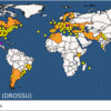 Ditribución Drosophila suzukii. Fuente EPPO Global Database