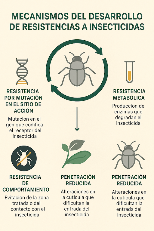 Mecanismos del desarrollo de resistencias a insecticidas