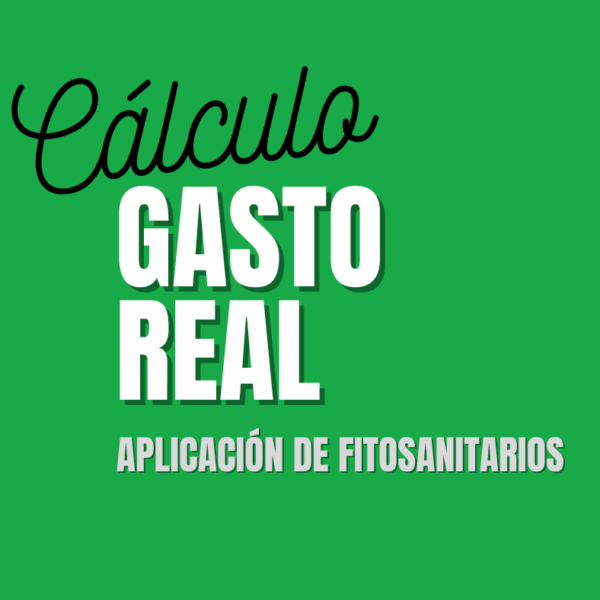 Cálculo del gasto real de la pulverización de fitosanitarios