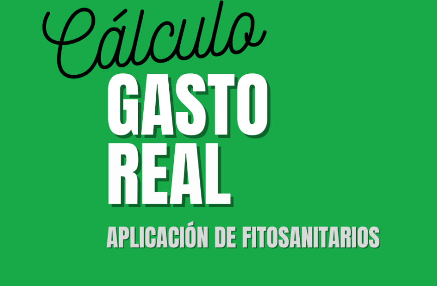 Cálculo del gasto real de la pulverización de fitosanitarios