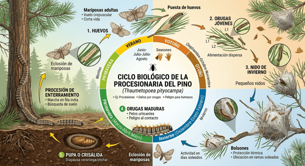 Ciclo biologico procesionaria